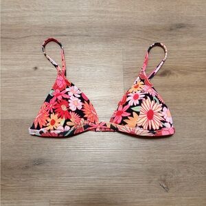Wild Fable Floral Bikini Top - Pink and Black